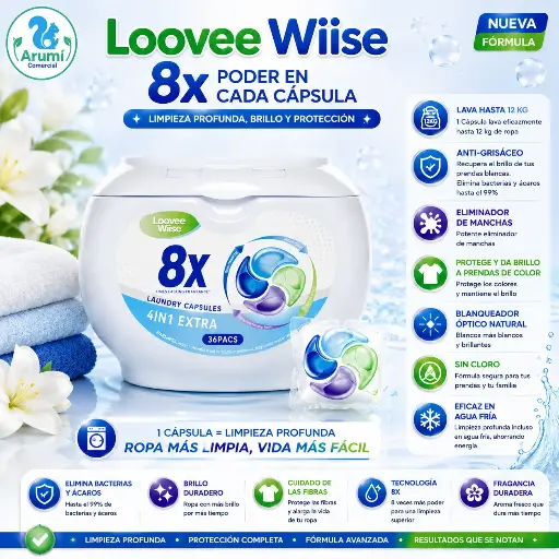 [Sandhill] Loovee wiise 8X, 4in1, 36 EcoCaps fragancia Sandhill 