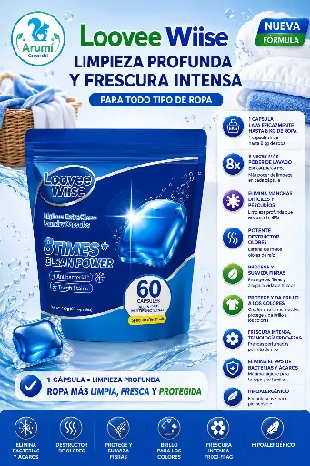 [Limpieza profunda, Sport Lavanda] Loovee Wiise 8x limpieza profunda Lavanda 60 caps